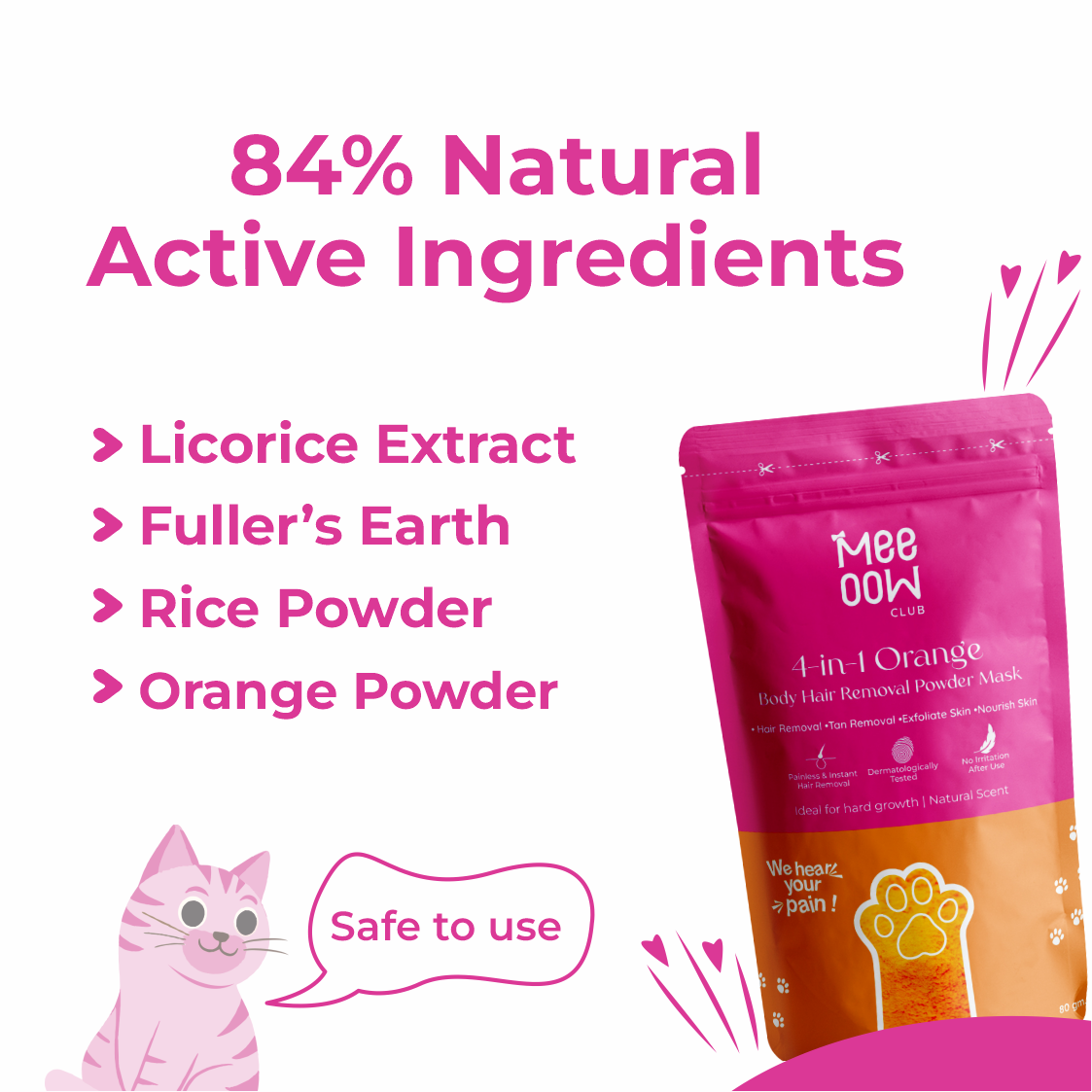 4-in-1Body Hair Removal Wax Powder Mask (PAINLESS)