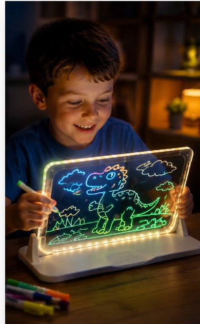 Bright LED light-up drawing board
