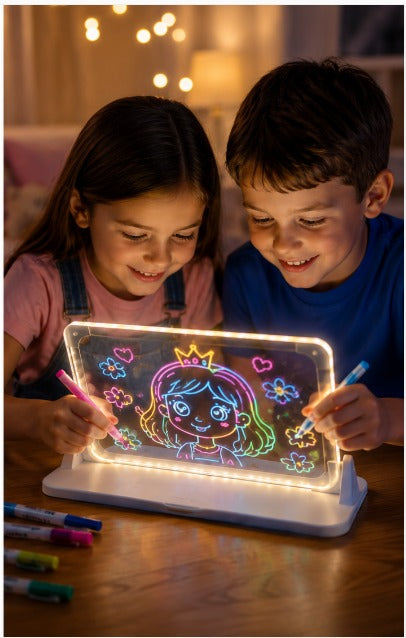 Bright LED light-up drawing board