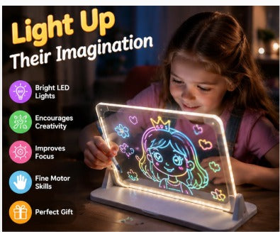 Bright LED light-up drawing board