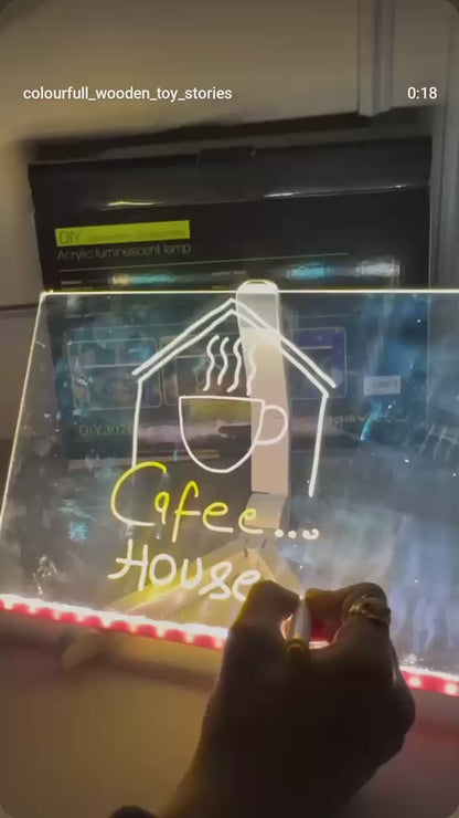 Bright LED light-up drawing board
